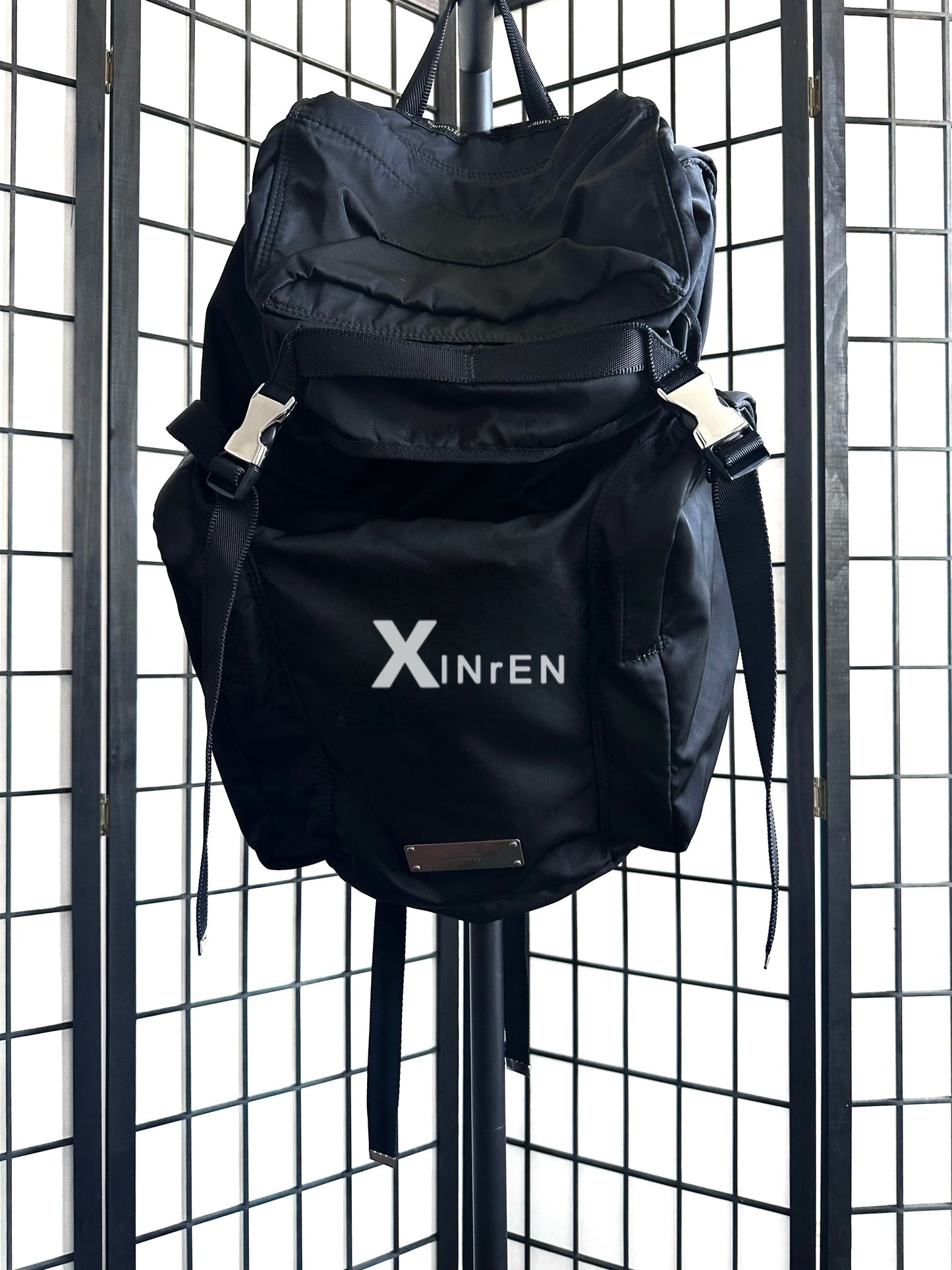 XINrEN Limited Edition Undercover Classic Nylon Parachute Backpack - Black