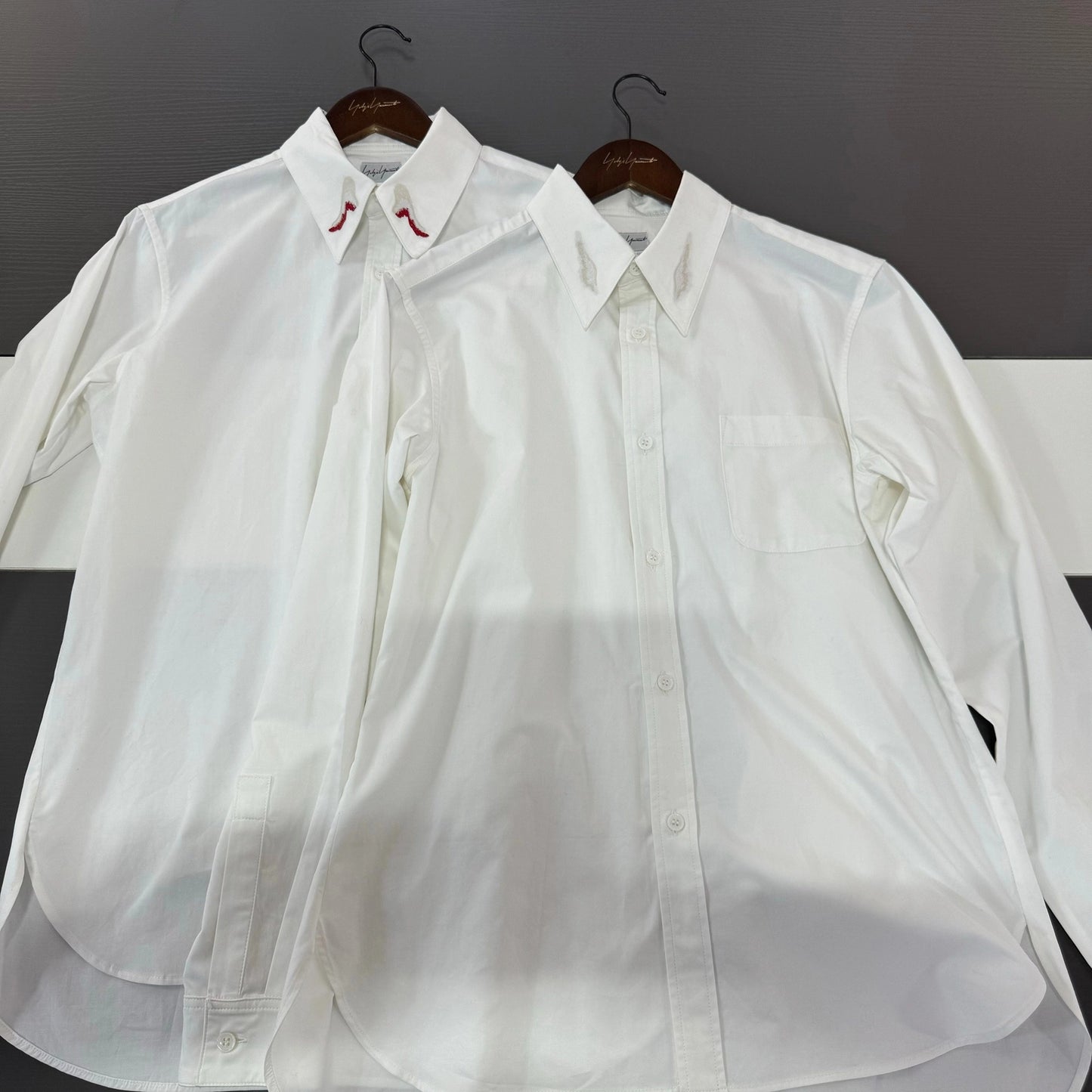Self-made Yohji Dark Angel Wing Shirt – 02AW Archive Embroidered Design