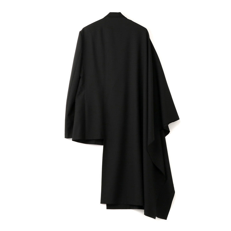 Yohji One Sleeve Cape Avant-garde Blazer - Minimal Asymmetric Black Suit Coats