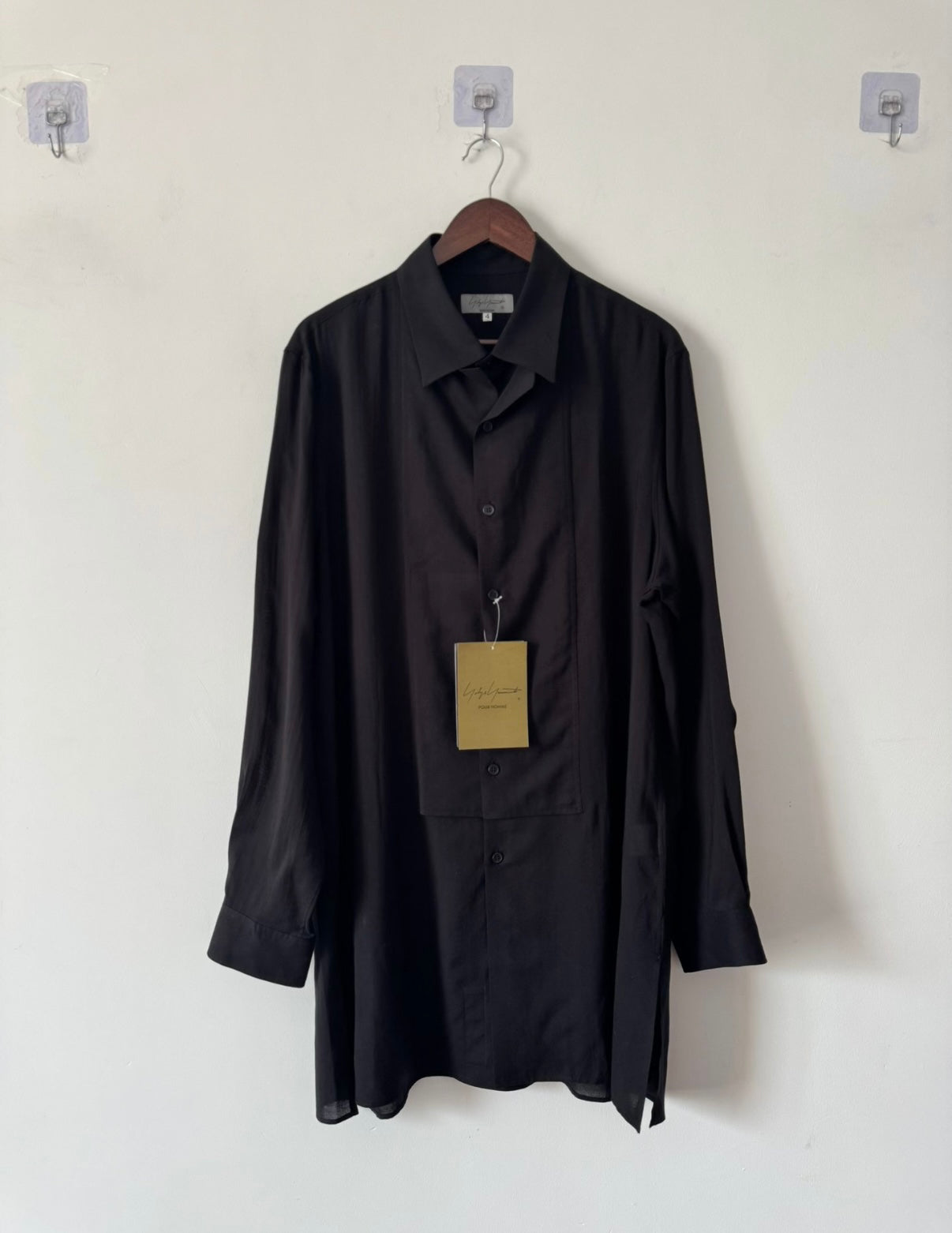 Self-made Yohji Darkwear Shirt - Double Placket Court Collar Blouse (Core Collection)