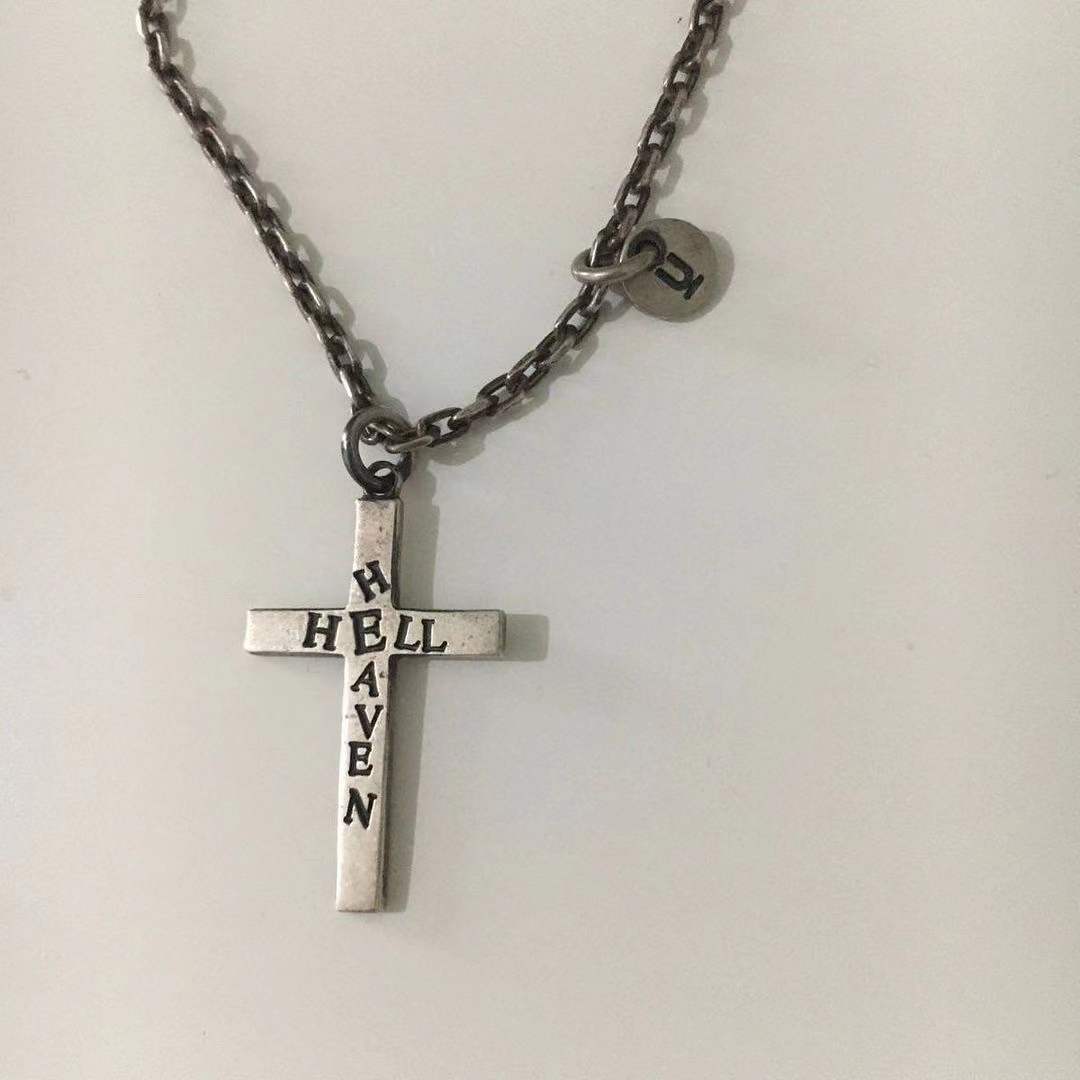 UNDERCOVER AW02 'Witch' Heaven/Hell Cross Pendant - 925 Silver ARCHIVE Necklace
