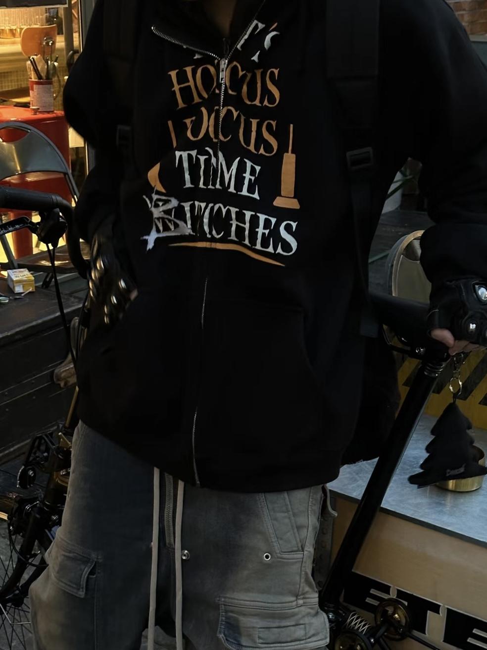 Self-made Vetements AW20 'Hocus Pocus' Pumpkin Print Zip Hoodie - Opium Pullover