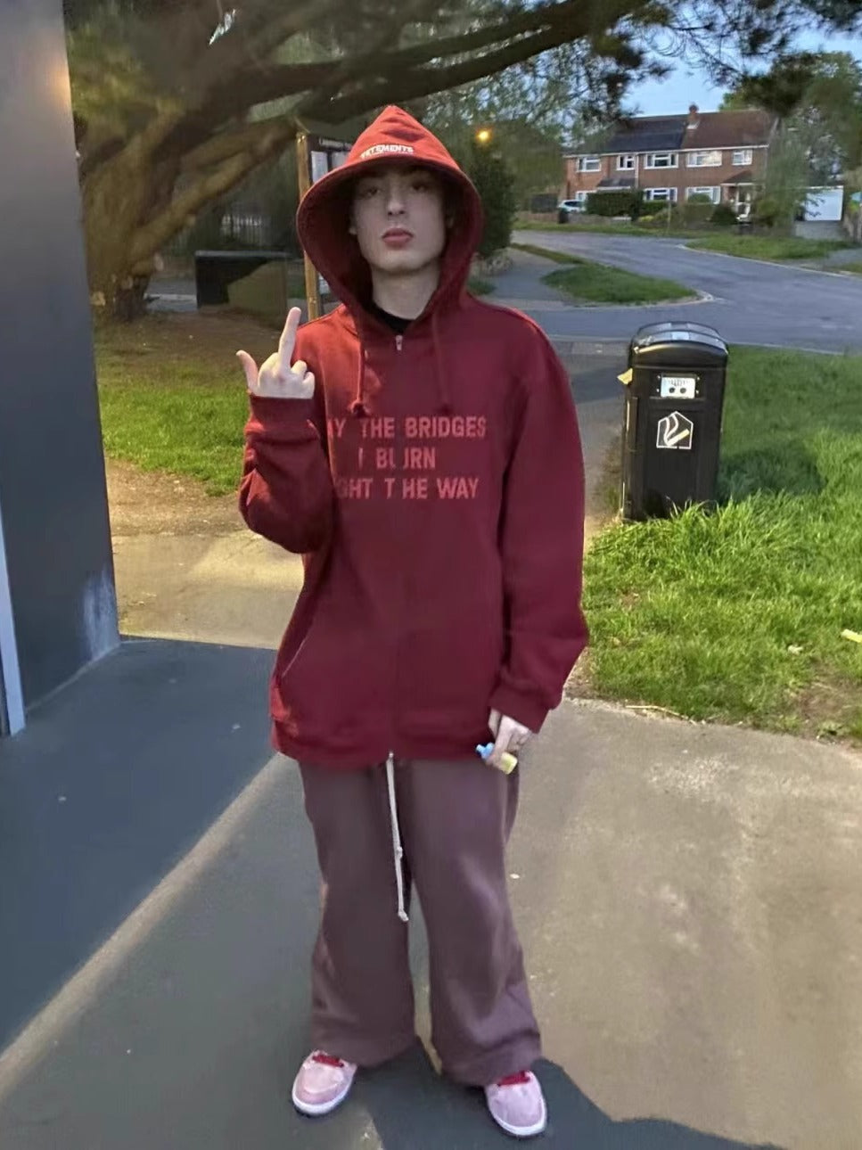 Revised VTM 17SS "Bridges I Burn" Zip Hoodie - Ultra Heavyweight Hoodie