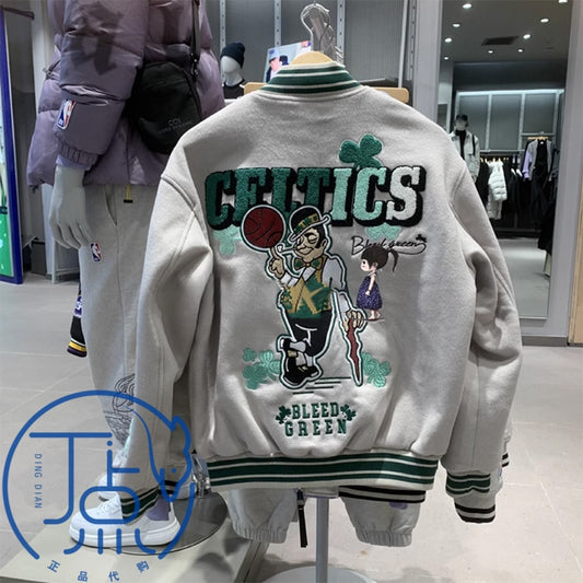JACK&JONES 23FW x NBA Boston Celtics Jacket - Wool Blend Varsity Green