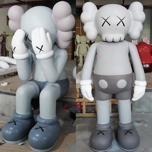 KAWS Giant Sitting Bearbrick Statue - Sesame Art Street Floor-Standing Decor
