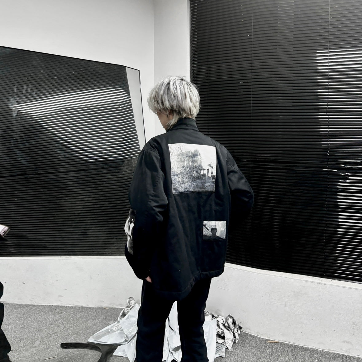 Donclickin Undercover AW22 PSYCHO BOMBER - Ghost Hand Embroidered Quilted Jacket