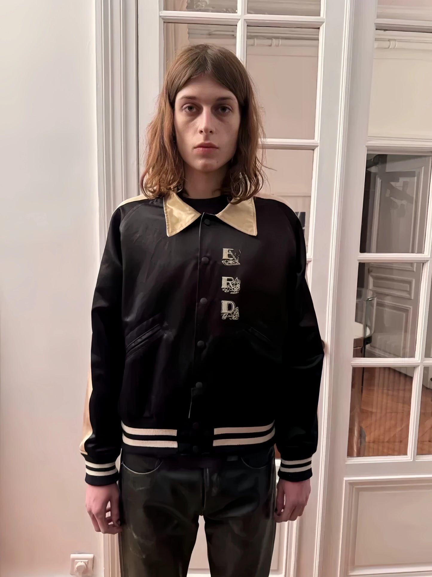 ERD AW24 'Opium Den' Varsity Jacket - Silk Court Embroidery Baseball Coat