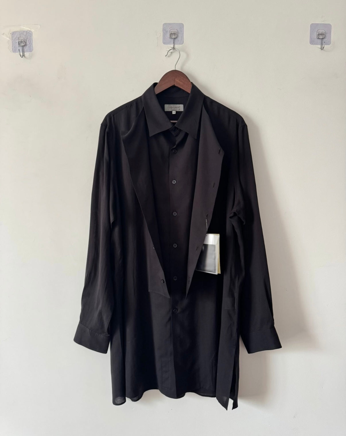 Self-made Yohji Darkwear Shirt - Double Placket Court Collar Blouse (Core Collection)