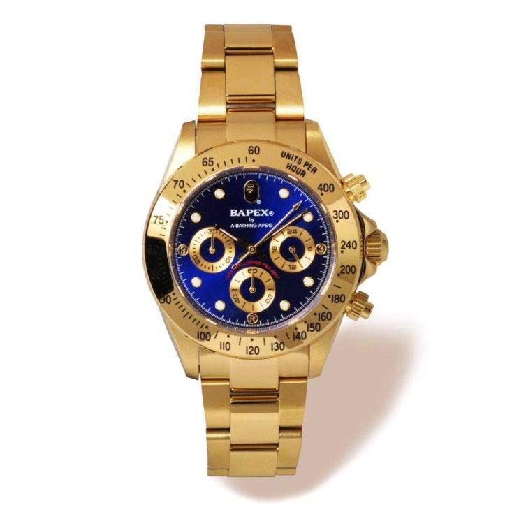Self-made BAPEX TYPE 3 Triple-Eye Primate Head Watch - Panda Dial Quartz Chronograph