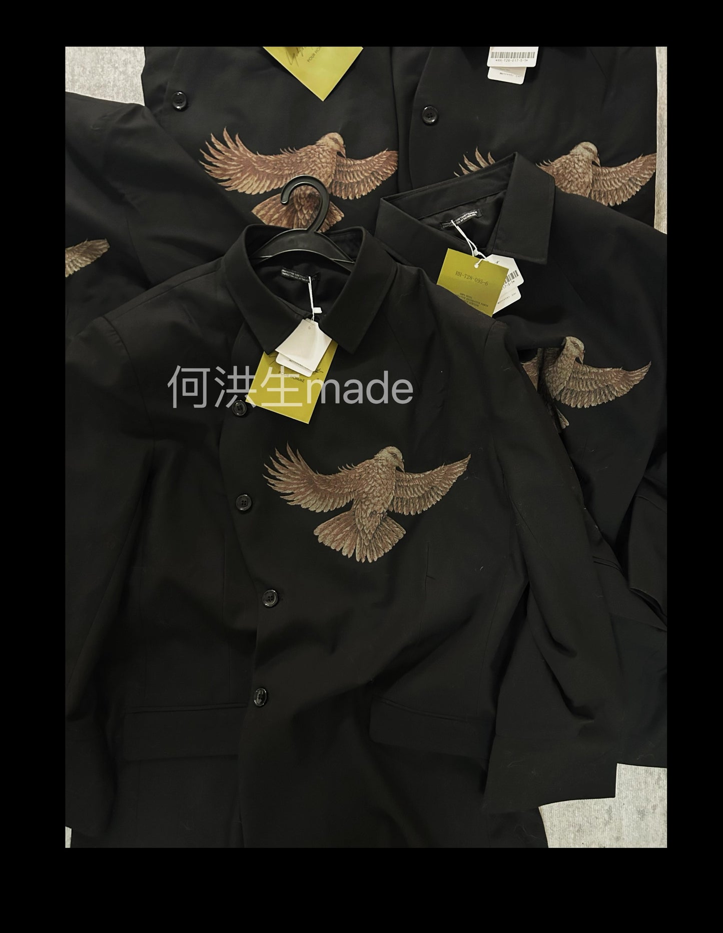 Yohji AW08 'Broken Soldier' Jacket - Pigeon Print Kendo-Style Blazer