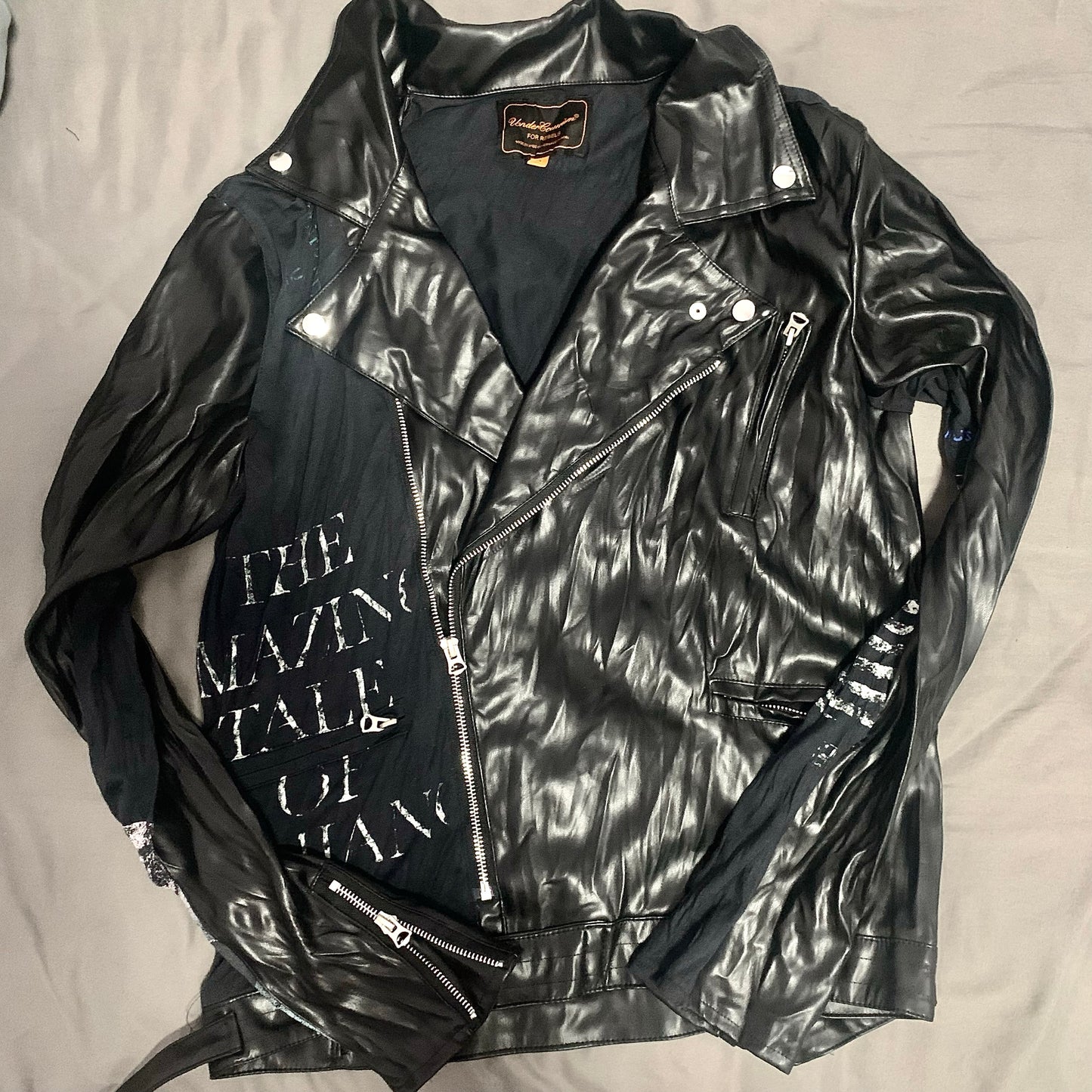 Donclickin undercover 06SS Leather Biker Jacket – Vintage Punk High-Street Zip