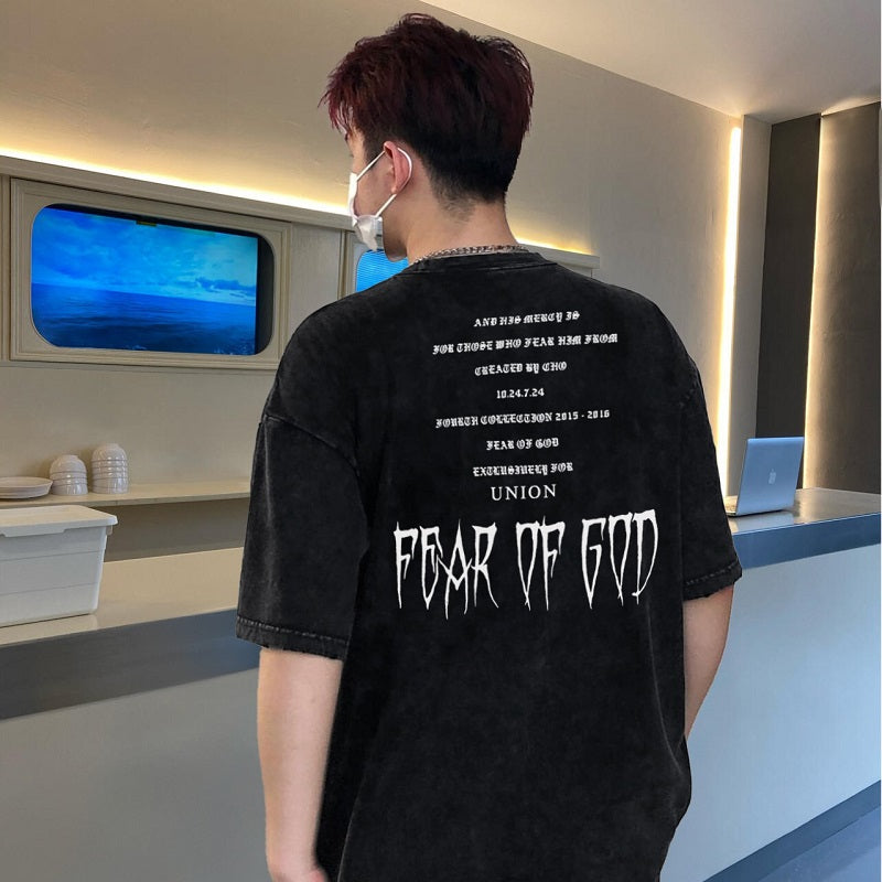 Self-made FOG Heavyweight Cotton Washed Vintage Short Sleeve T-Shirt