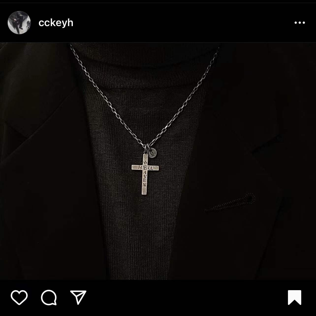 UNDERCOVER AW02 'Witch' Heaven/Hell Cross Pendant - 925 Silver ARCHIVE Necklace