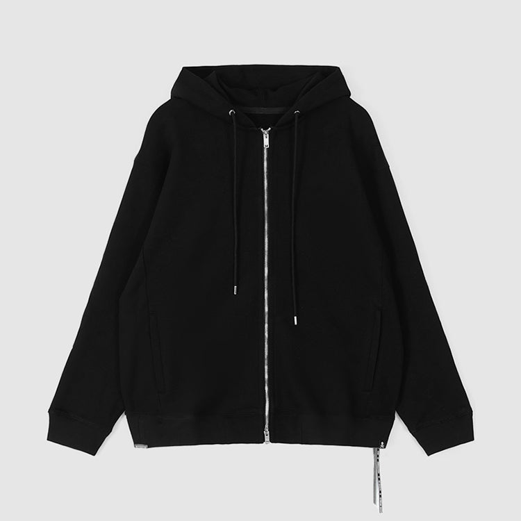 MASTERMIND Dark Skull Bead Embroidery Heavyweight Loose Fit Zip-Up Hoodie