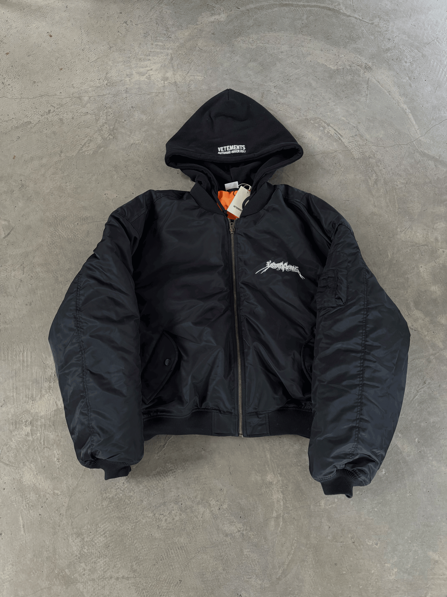 Donclickin VET TFD Pentagram Homme Bomber – Oversized Heavyweight Padded Jacket