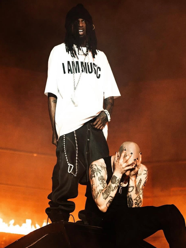 Opium YVL Style "I AM MUSIC" Tee – White Short Sleeve Playboi Carti Edition