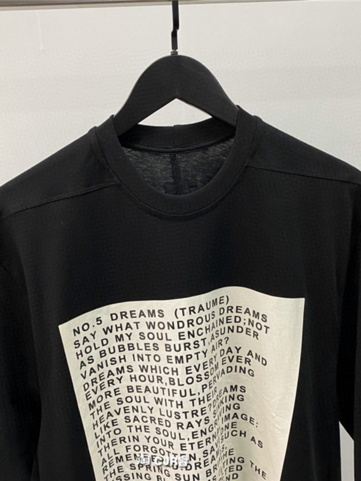 Self-made Dark Avant-garde Rick Owen Slogan RO Print Oversized Short Sleeve Tee