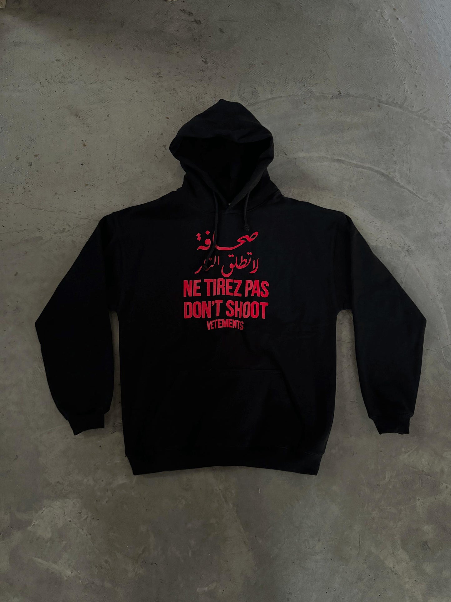 VTM "Don’t Shoot" Hoodie – Anti-War Theme Heavyweight Embroidered
