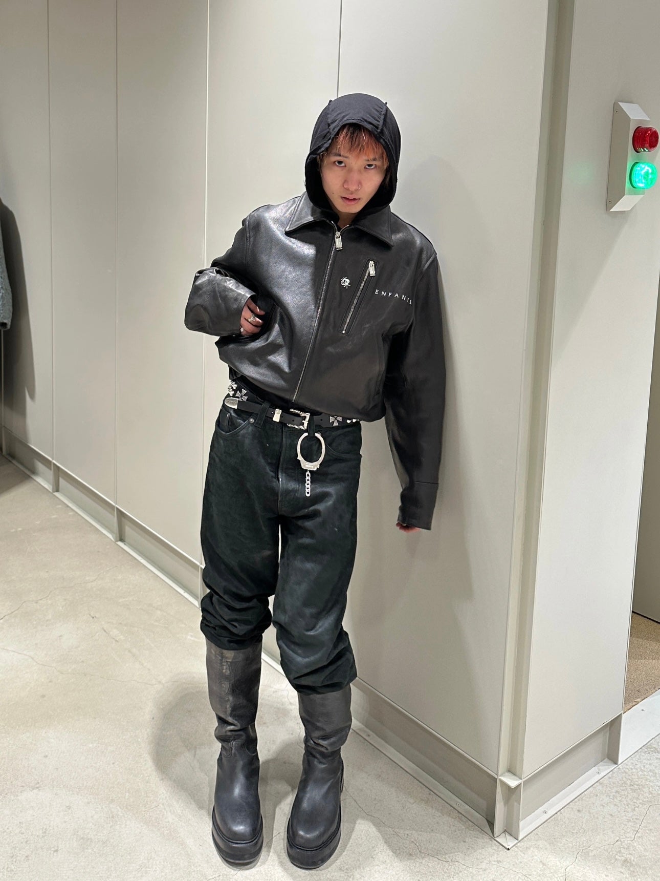 ERD Melancholic Heir PU Lambskin Jacket -Custom-Dyed Coated Cropped Leather Coat