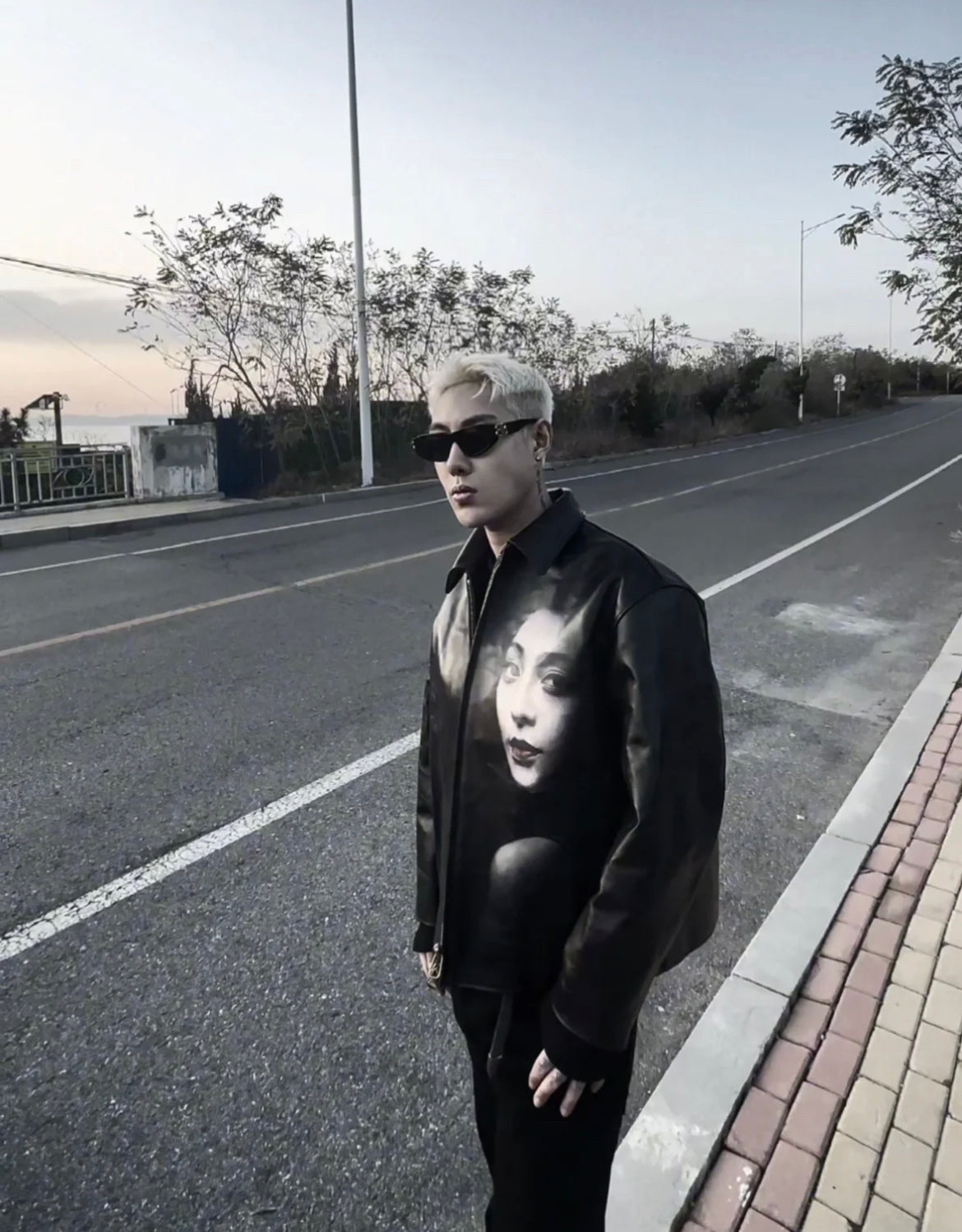 Genuine Leather Yohji Uchida Suzume x Fan Bingbing Jacket –Unisex Portrait Print