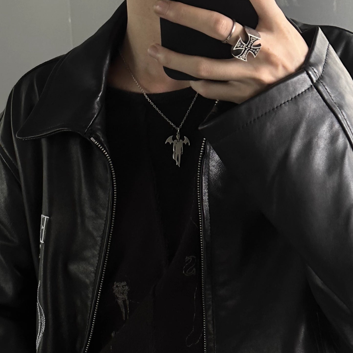 Self-made UNDERCOVER AW02 'Vampire' Pendant Necklace - 925 Silver Demon Talisman