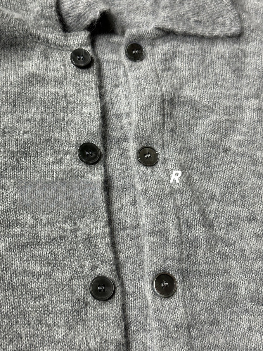 donclick 24FW Our Legacy Mohair Wool Blend Cardigan Light Grey Relaxed Fit Knit