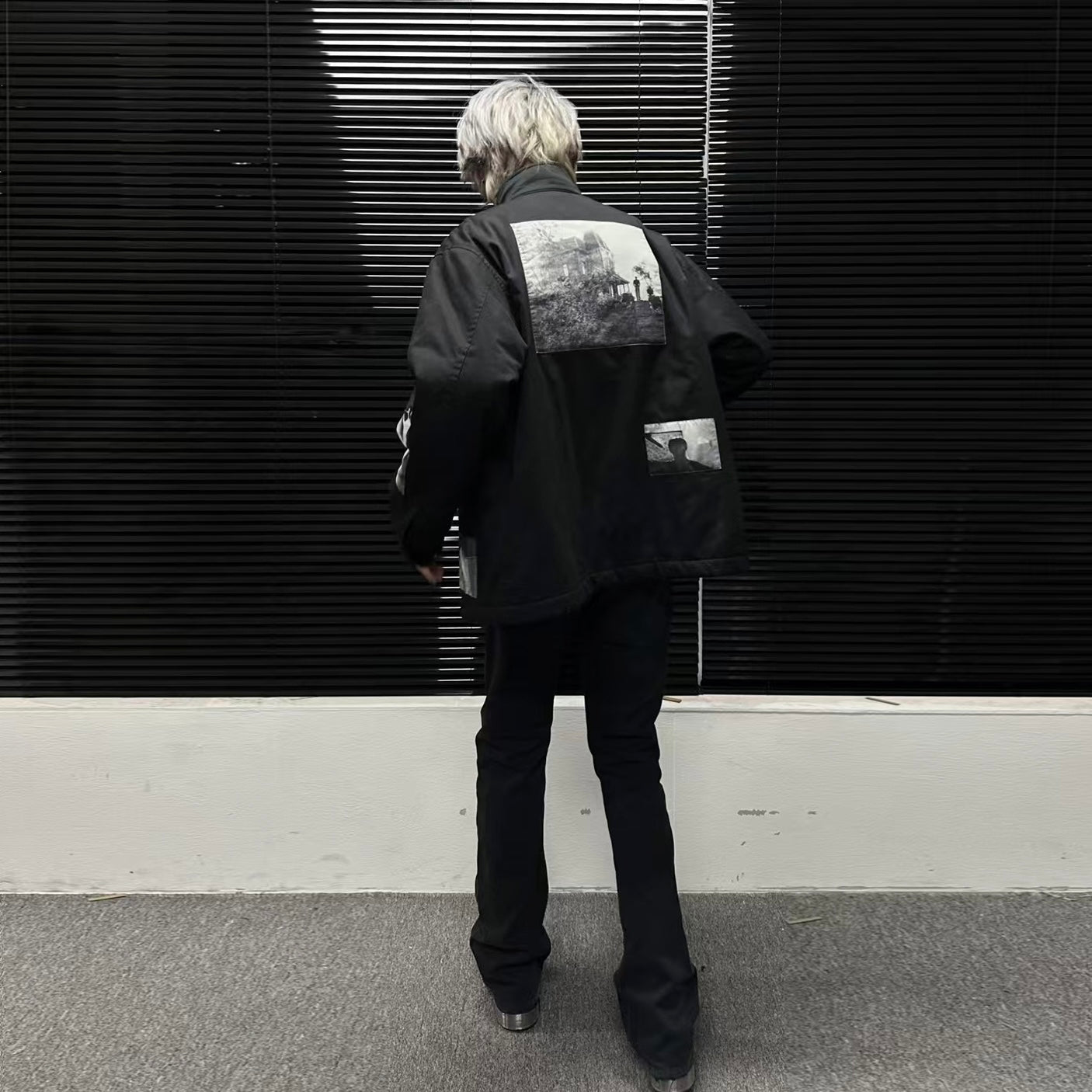Donclickin Undercover AW22 PSYCHO BOMBER - Ghost Hand Embroidered Quilted Jacket