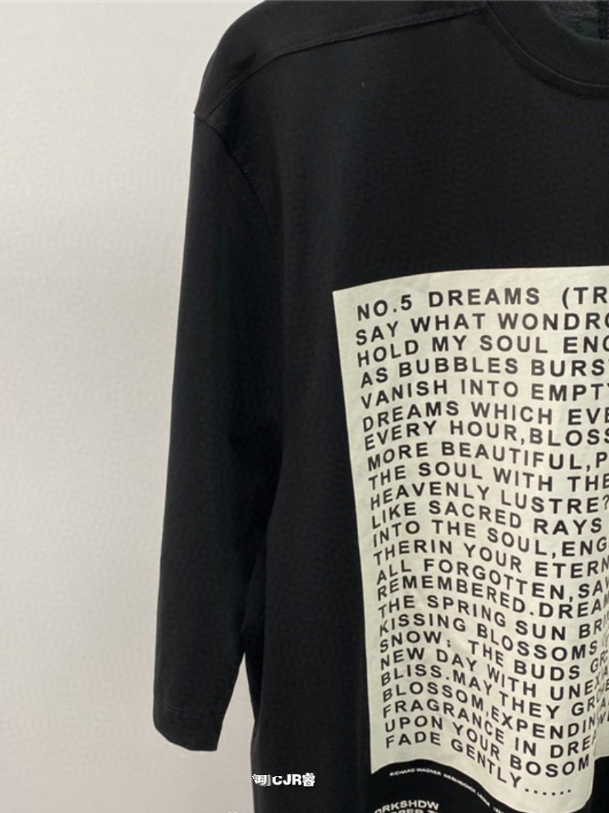 Self-made Dark Avant-garde Rick Owen Slogan RO Print Oversized Short Sleeve Tee