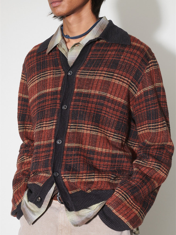 Self-made Our Legacy Evening Polo Hemp Check Knitwear - Malard Colorway Striped