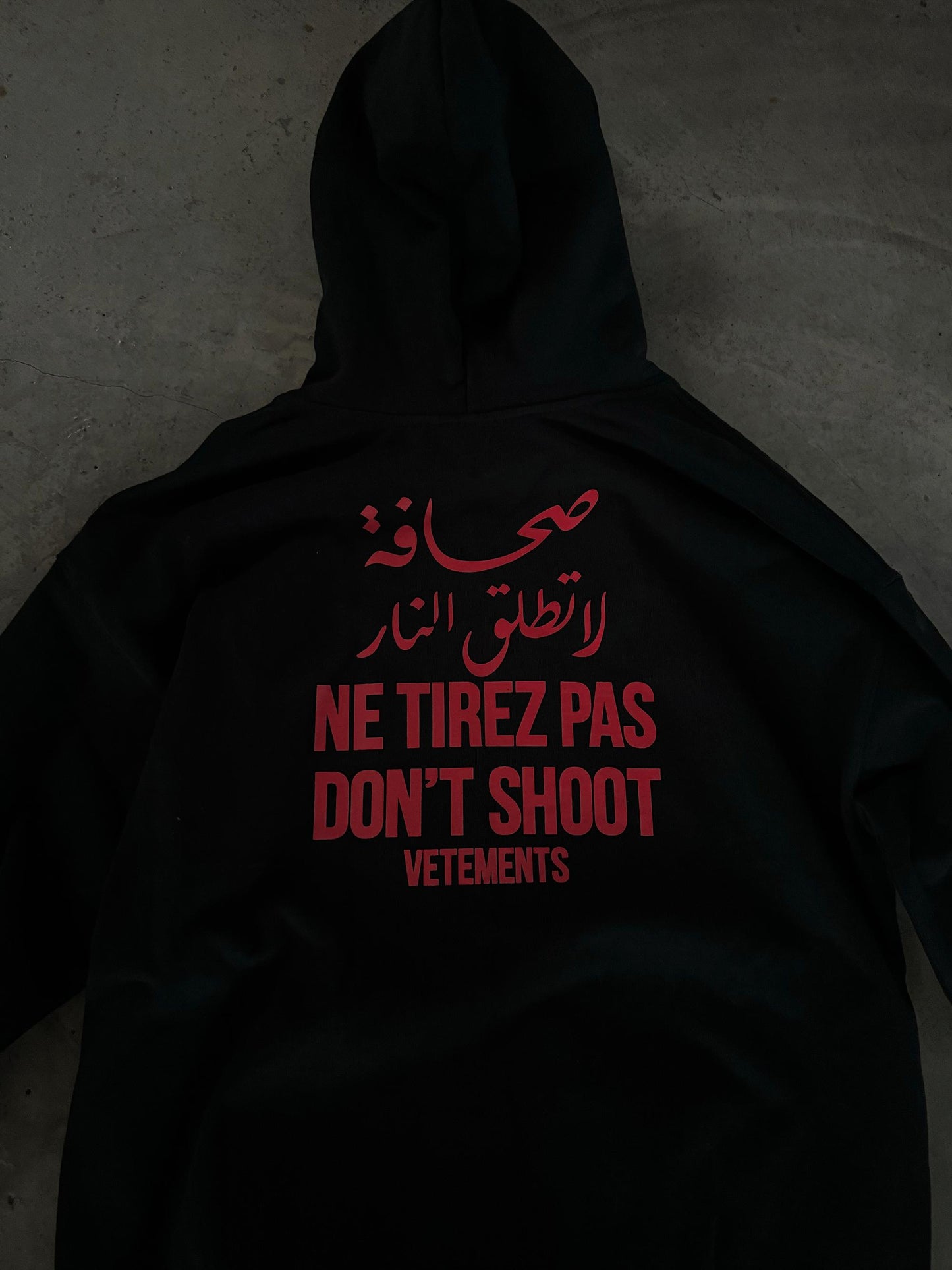 VTM "Don’t Shoot" Hoodie – Anti-War Theme Heavyweight Embroidered