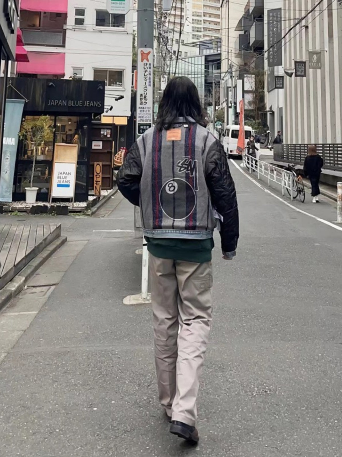 Self-made Stussy Embossed 8 ball X Levis Jacket Washed Denim Outerwear