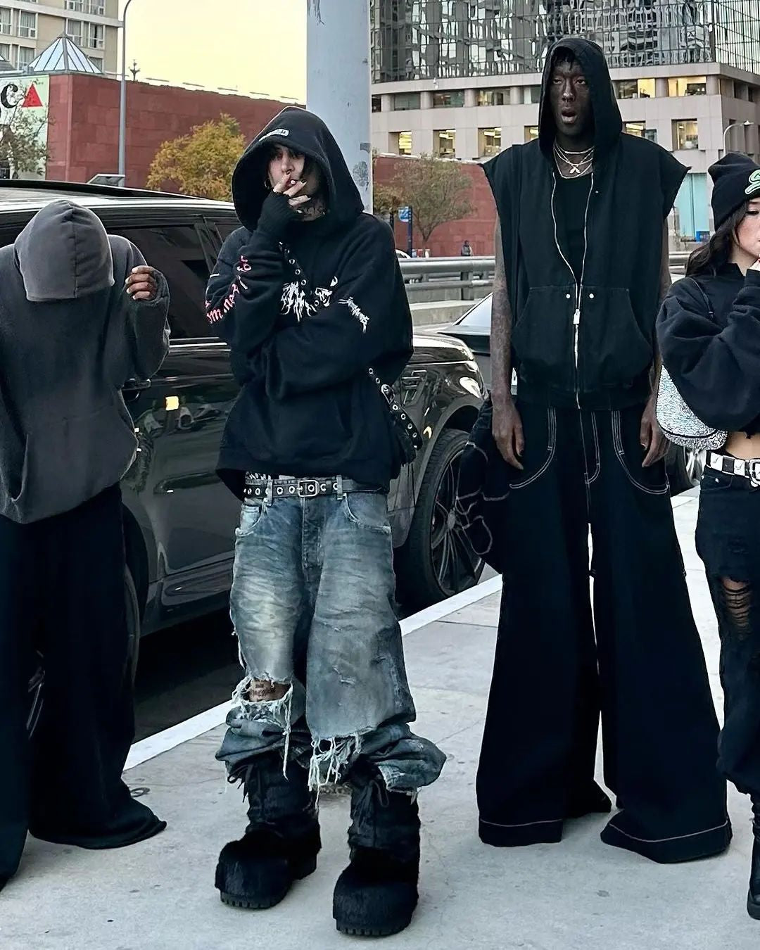 (1600g) VTM Homme 17FW Total Fucking Darkness OG Archive Pentagram Hoodie Carti