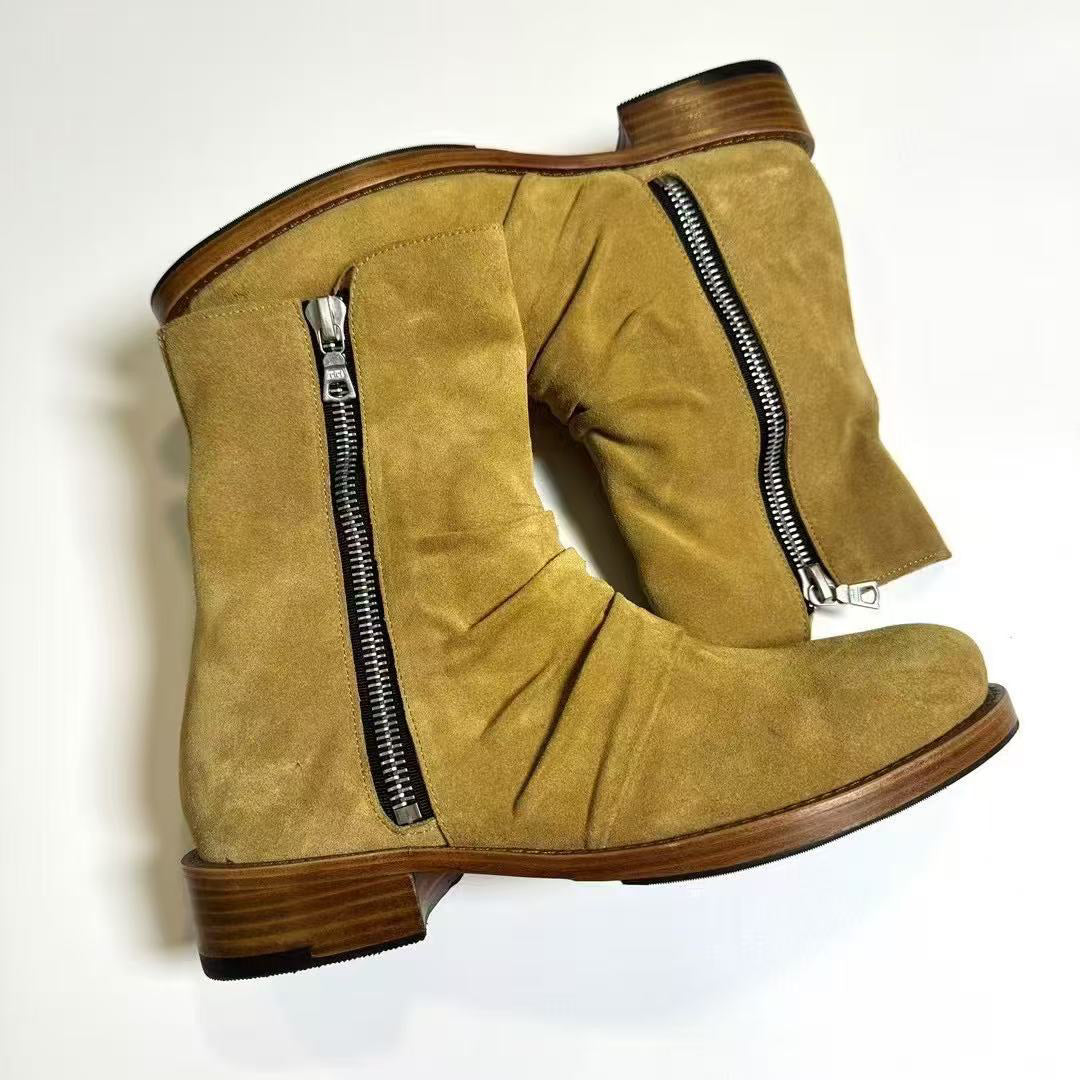 Self-made AMIRI 16OG Crinkled Chelsea Boots -Distressed Leather Ankle Boots