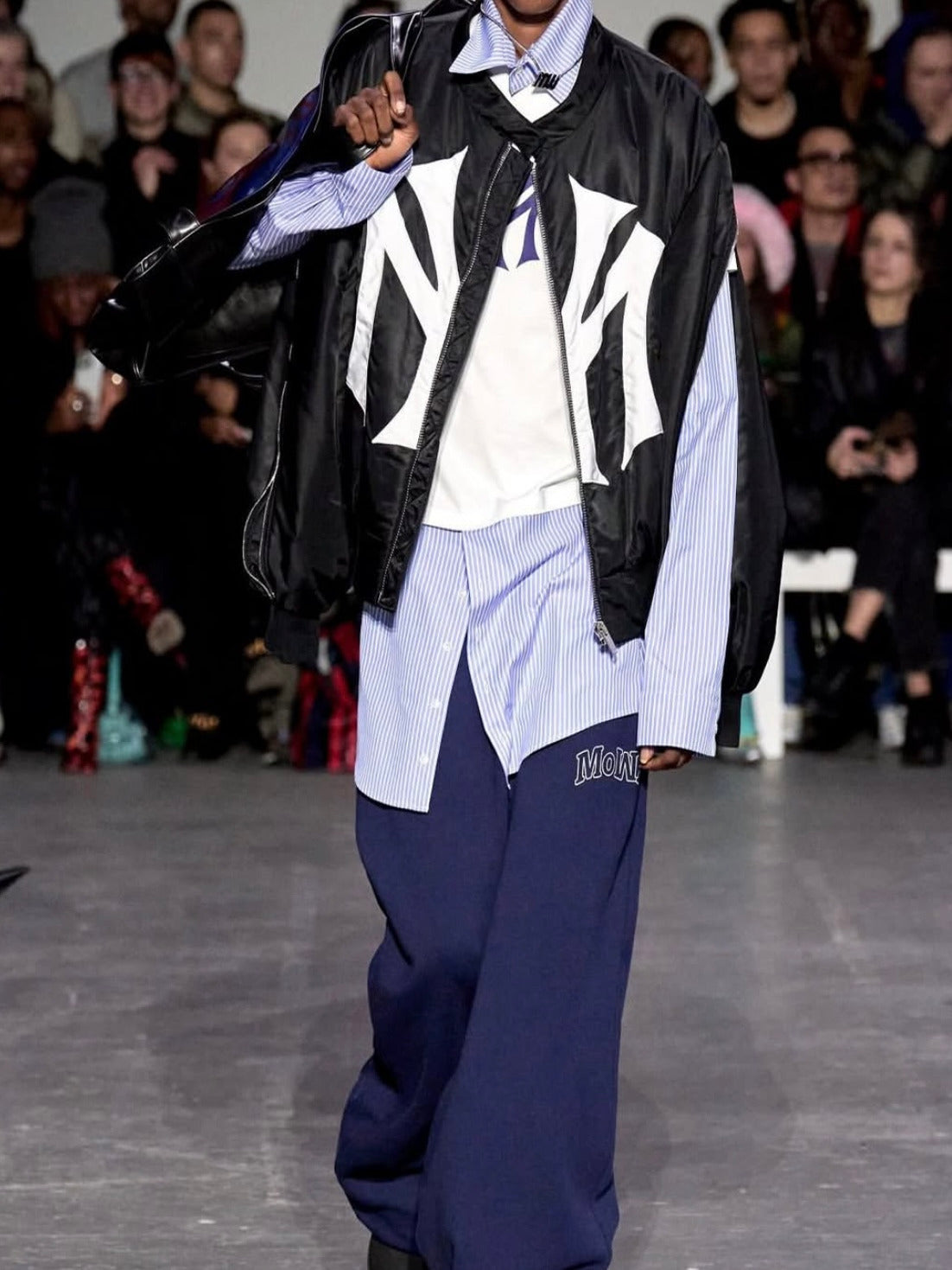 Mowalola Runway Zip-Up MY City Jacket - MA-1 Bomber (Playboi Carti & Timothée)