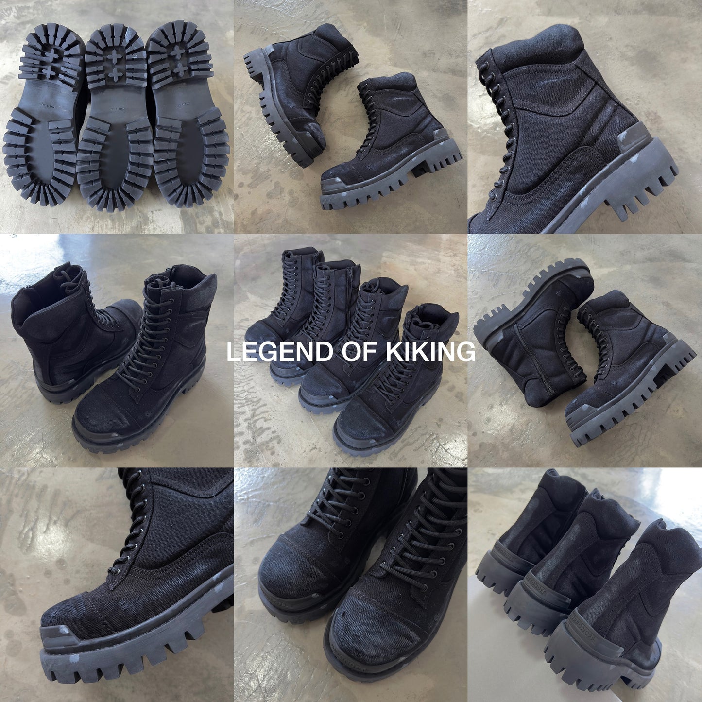 Self-made DEMNA Runway Distressed Handmade Parisian Ankle Combat Martin Boots
