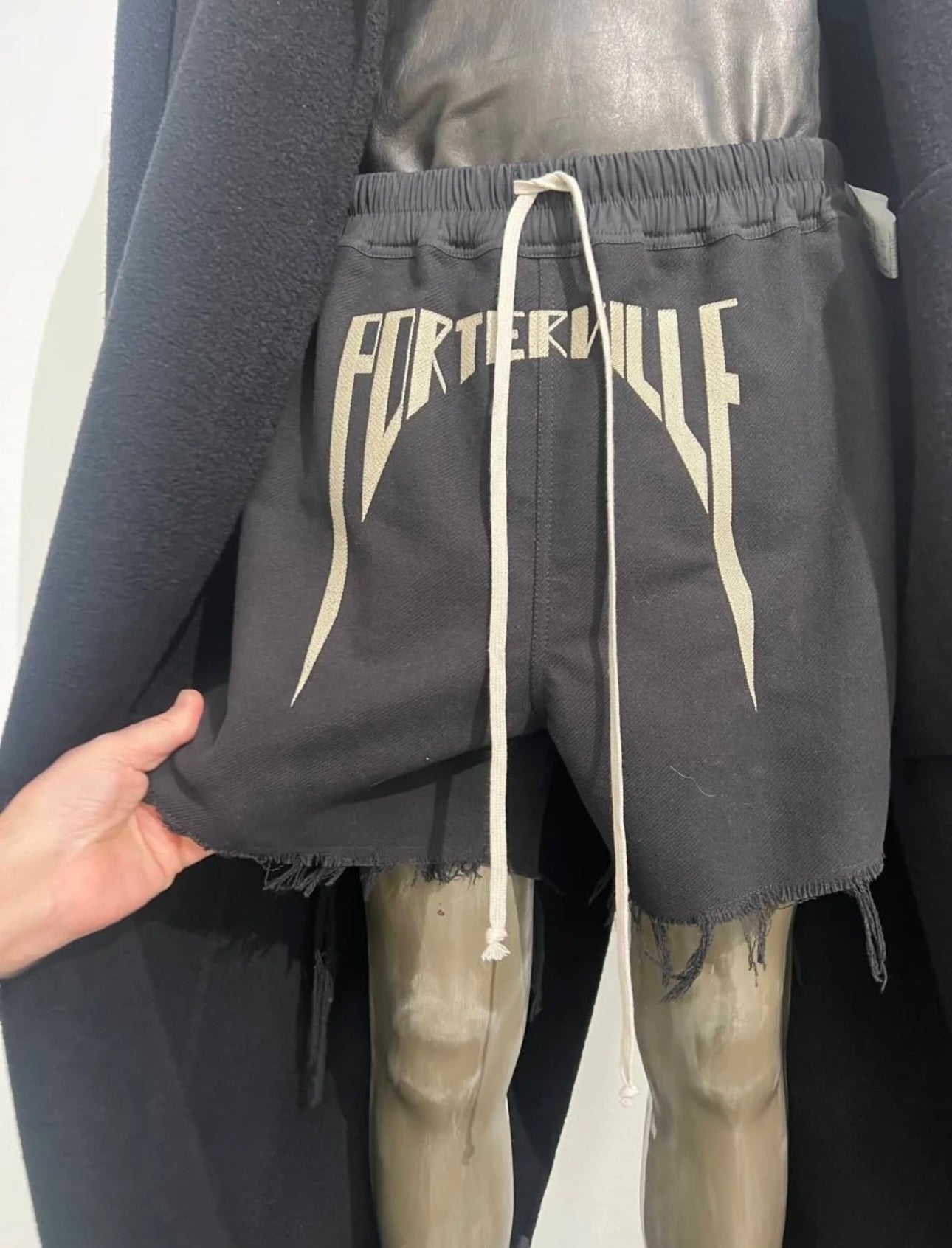 RO ACBT Boxing Shorts - Heavyweight Embroidered Logo Drawstring Cropped Pants