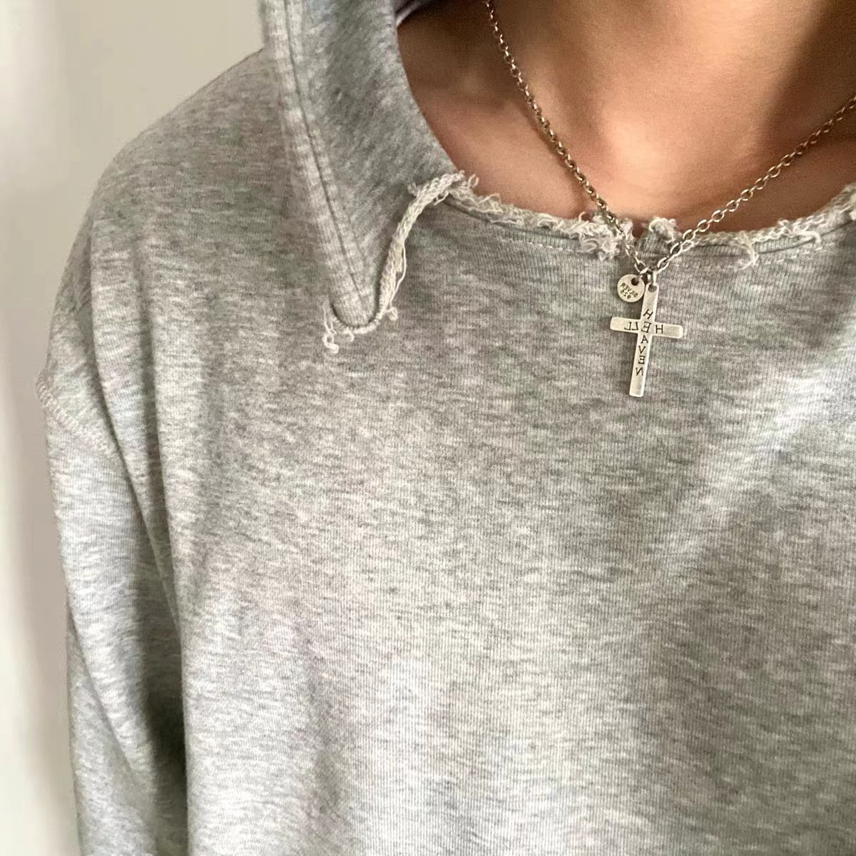 UNDERCOVER AW02 'Witch' Heaven/Hell Cross Pendant - 925 Silver ARCHIVE Necklace