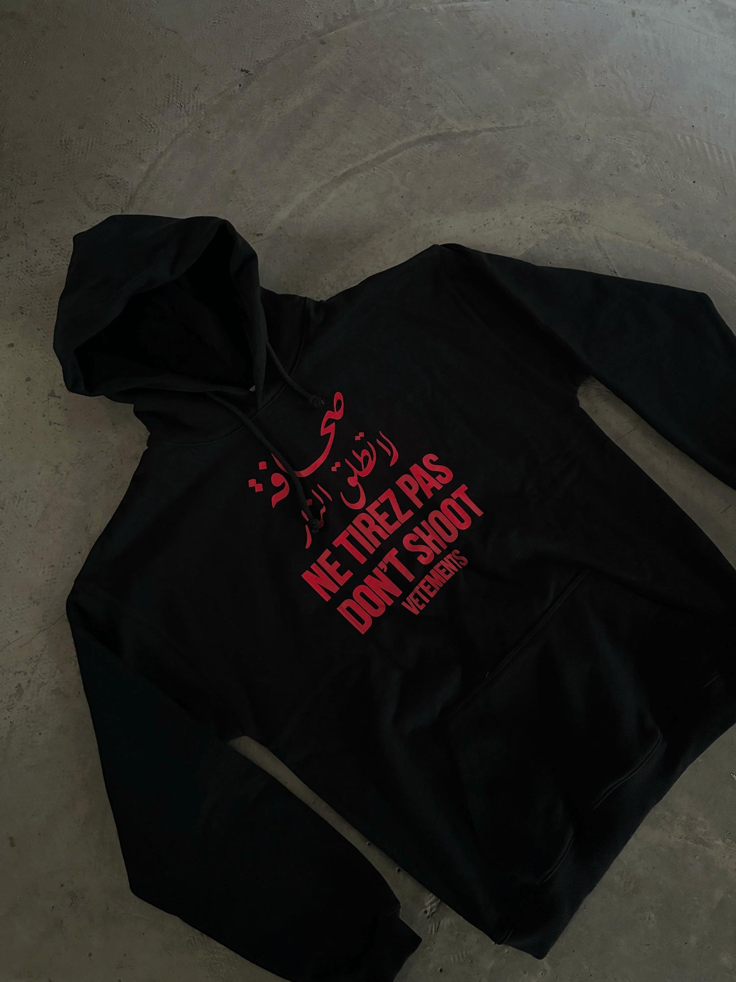 VTM "Don’t Shoot" Hoodie – Anti-War Theme Heavyweight Embroidered