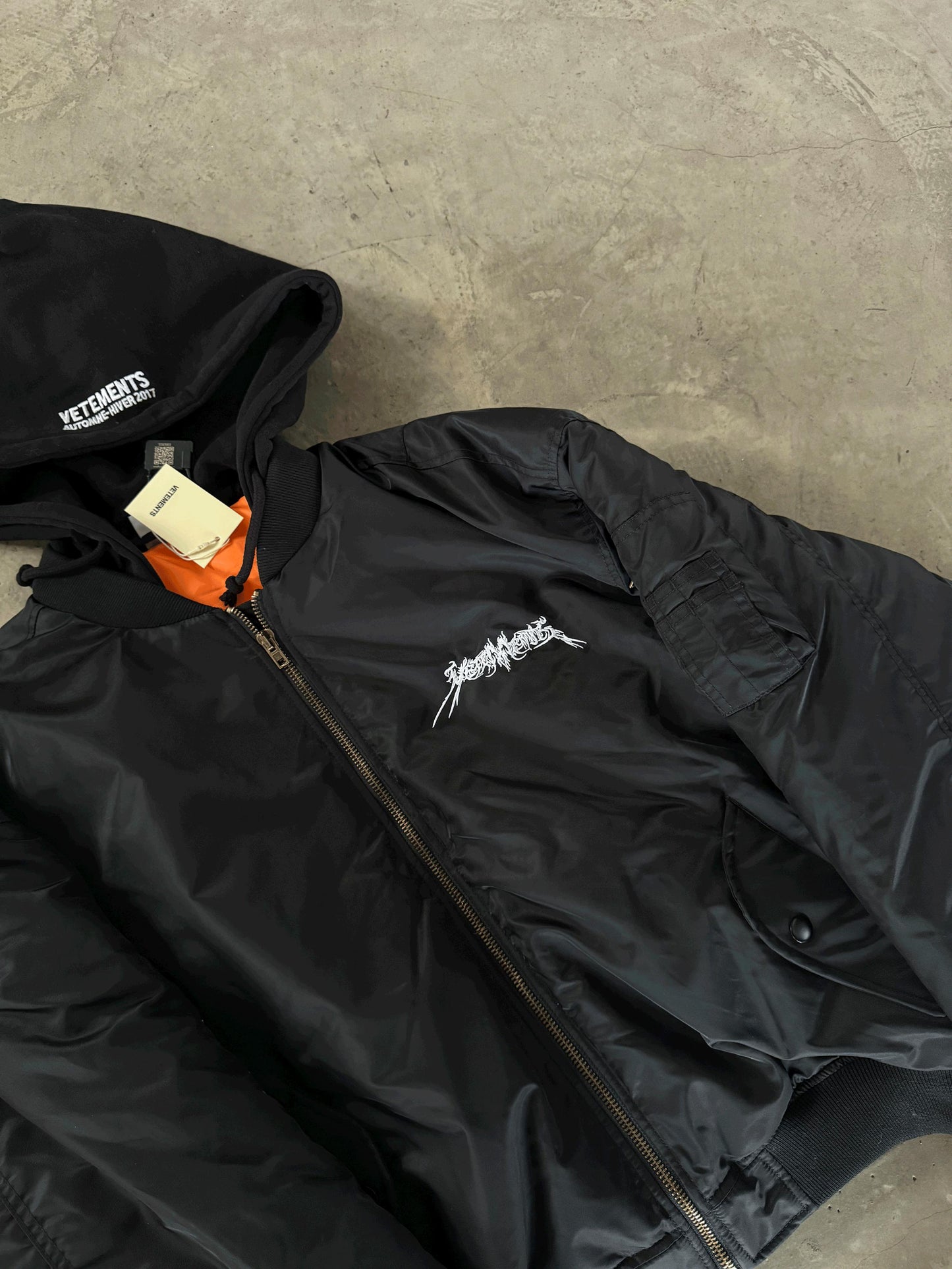 Donclickin VET TFD Pentagram Homme Bomber – Oversized Heavyweight Padded Jacket