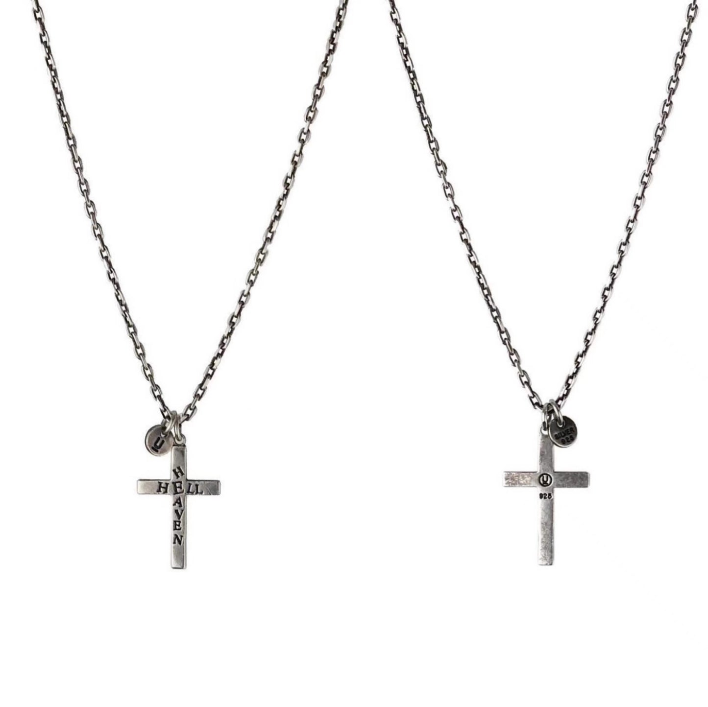 UNDERCOVER AW02 'Witch' Heaven/Hell Cross Pendant - 925 Silver ARCHIVE Necklace