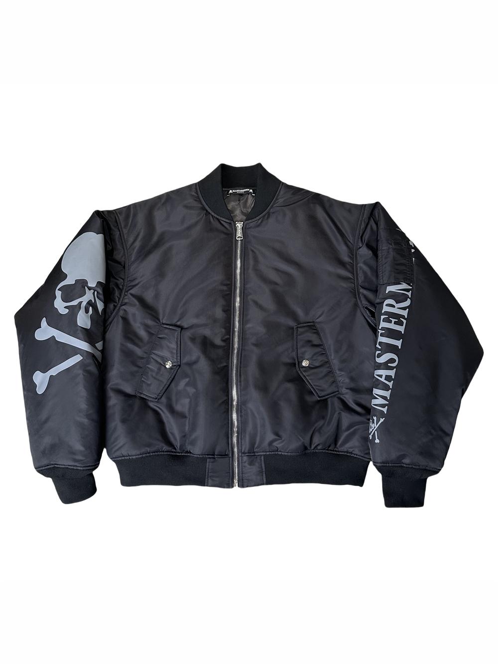 MMJ FW24 Heavyweight Padded Flight Bomber - Mastermind Black Military Jackets