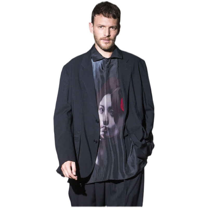 Donclickin Yohji Uchida Suzume Tsubaki Smoking Shirt – Dark Unisex Design