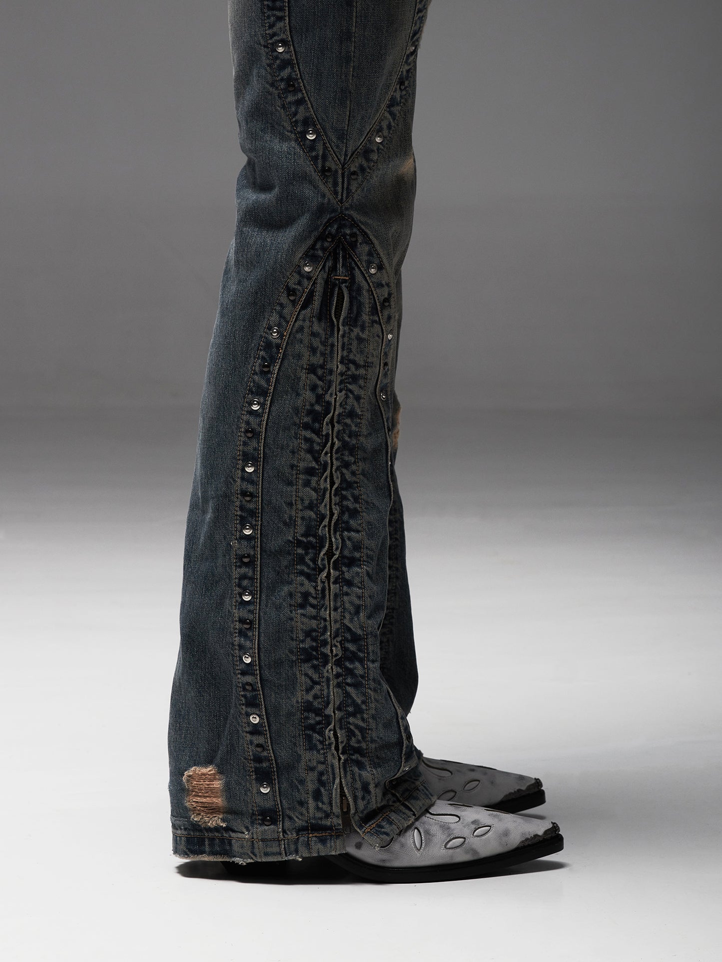 Top-Grain Leather Sole Chelsea Boots -Handcraft Distressed Western Metal Toe Cap