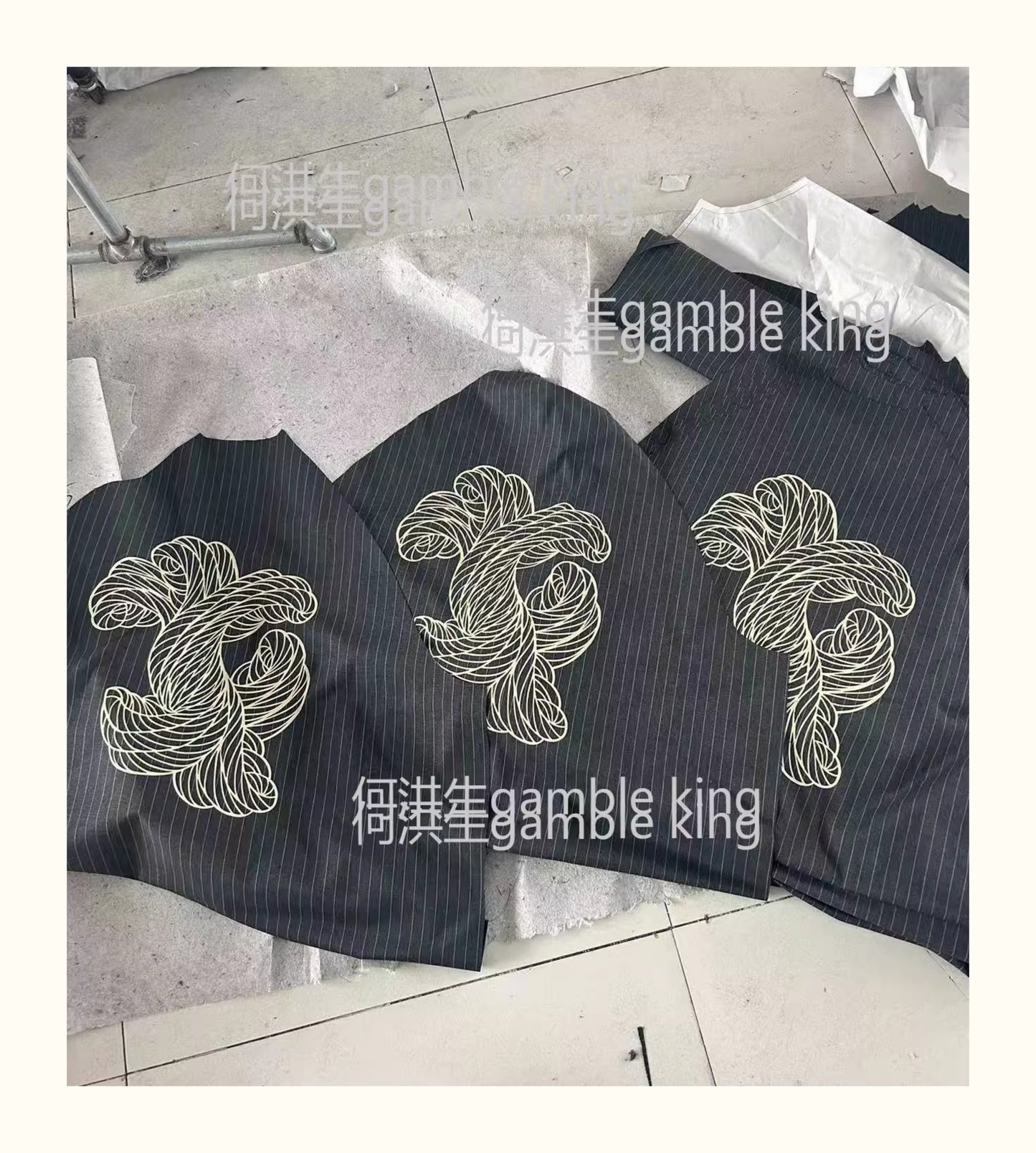 Self-made Nemeth 24AW Knot Print Shirt – Oversized Striped Long Sleeve Jacket