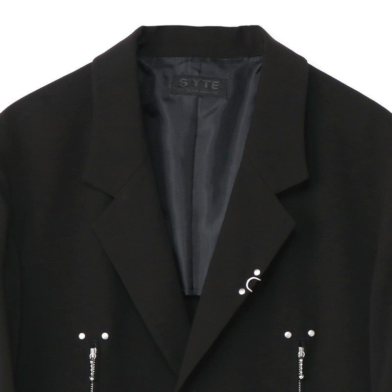 Self-made Yohji Yamamoto Dark Punk Studded Blazer Jackets - Functional Suit
