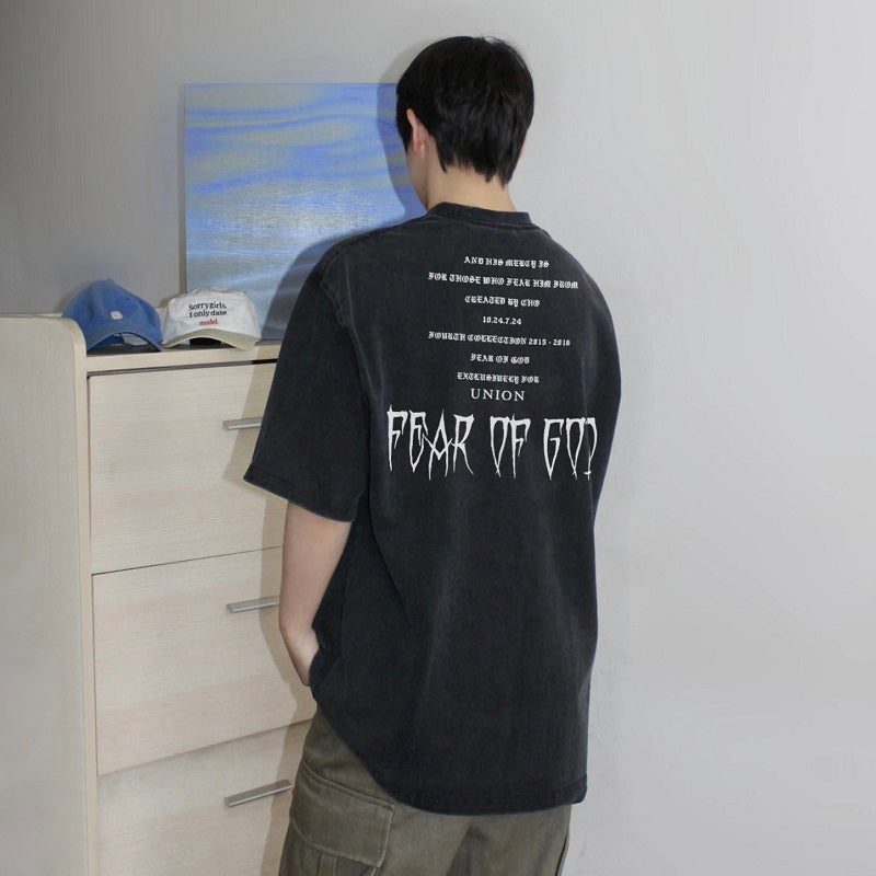 Self-made FOG Heavyweight Cotton Washed Vintage Short Sleeve T-Shirt