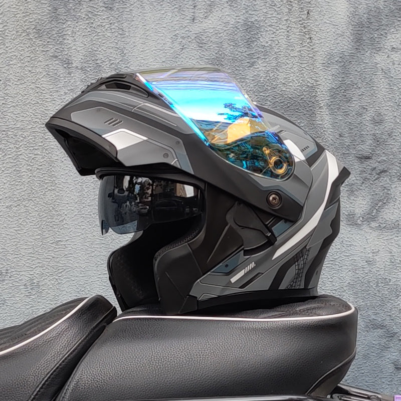 Mecha / 3C DOT Full Face Dual Visors Unisex /Bluetooth Motorcycle Helmet
