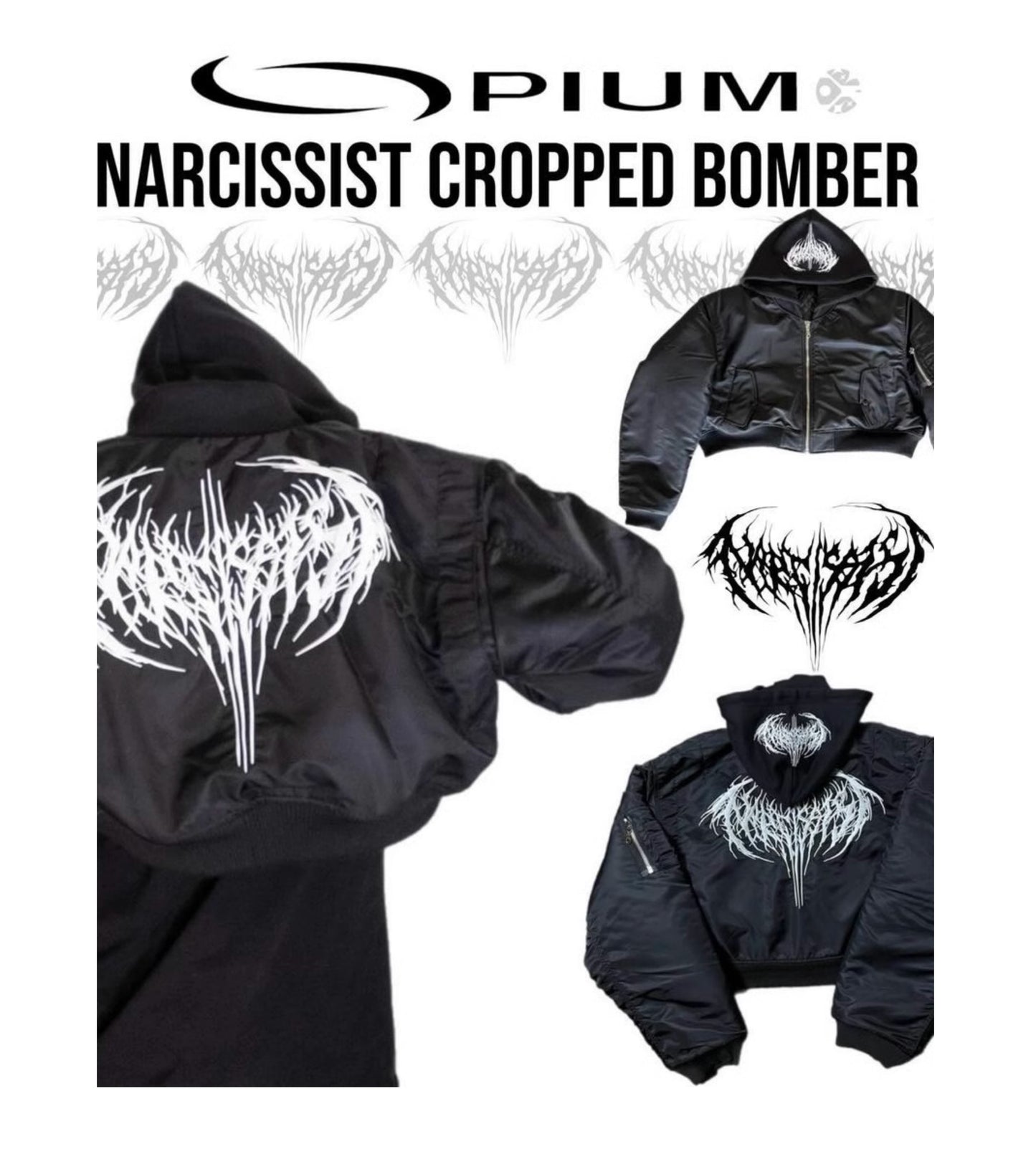 FW23 Playboi Carti Narcissist Bomber – Cropped Short Puffer Jacket