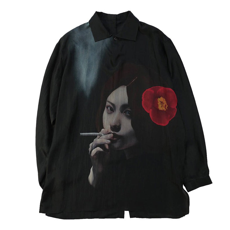 Donclickin Yohji Uchida Suzume Tsubaki Smoking Shirt – Dark Unisex Design