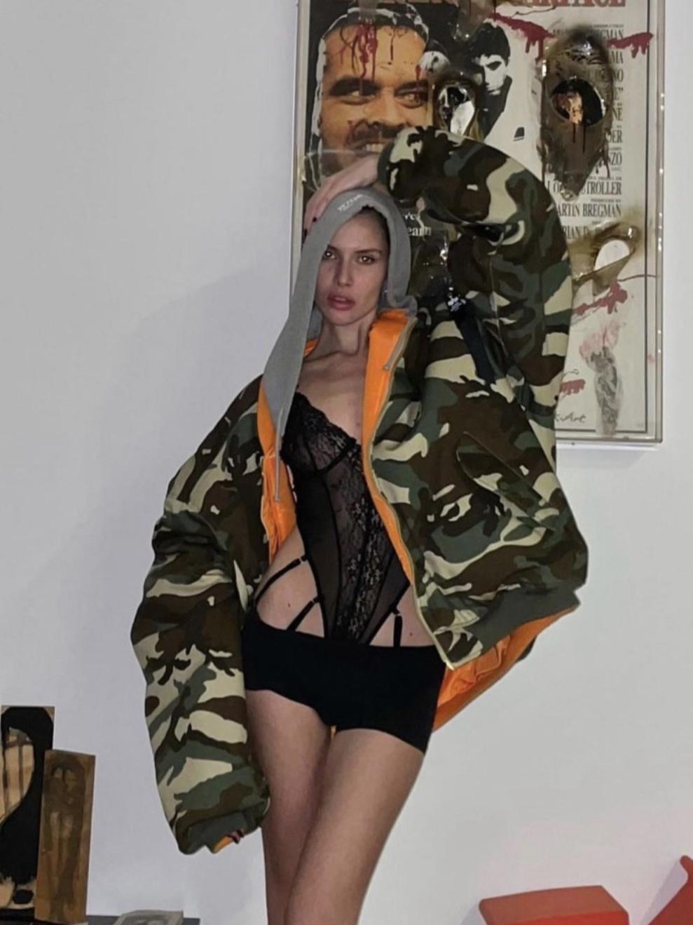 Vetements Reversible Dual-Sided Camouflage Hooded Bomber Jacket